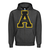 Charcoal Heather appalachia state mountaineers Zipper Hoodie - Craftify