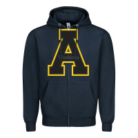 Navy appalachia state mountaineers Zipper Hoodie - Craftify