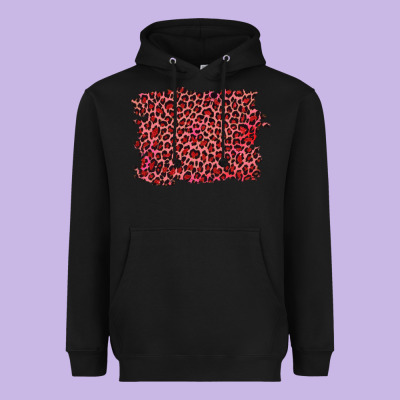 Pink Leopard Background Heavyweight Hoodie Designed By Ranaportraitstore