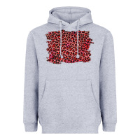 Heather Grey pink leopard background Heavyweight Hoodie - RanaPortraitStore