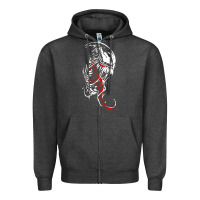 Charcoal Heather venom the movie Zipper Hoodie - Craftify
