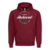 Burgundy womens redwood national park california gifts souvenir ca v neck t shi Zipper Hoodie - Craftify