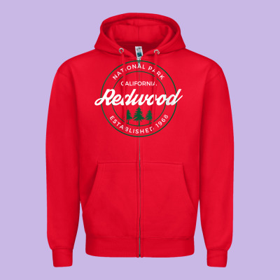 Womens Redwood National Park California Gifts Souvenir Ca V Neck T Shi Zipper Hoodie Designed By Craftify
