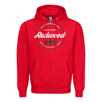 Red womens redwood national park california gifts souvenir ca v neck t shi Zipper Hoodie - Craftify
