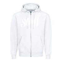 White stuff Zipper Hoodie - Craftify