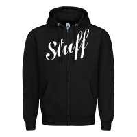 Black stuff Zipper Hoodie - Craftify