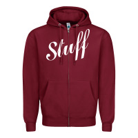 Burgundy stuff Zipper Hoodie - Craftify