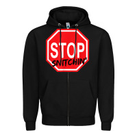 Black stop snitching stop snitchin t shirt Zipper Hoodie - Craftify