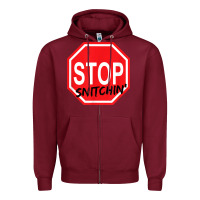 Burgundy stop snitching stop snitchin t shirt Zipper Hoodie - Craftify
