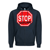 Navy stop snitching stop snitchin t shirt Zipper Hoodie - Craftify
