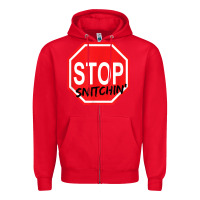 Red stop snitching stop snitchin t shirt Zipper Hoodie - Craftify