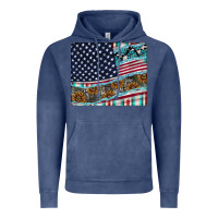 Vintage Denim American Flag Mouse Pad Vintage Hoodie - CowhideDigitalArt