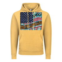 Vintage Mustard American Flag Mouse Pad Vintage Hoodie - CowhideDigitalArt