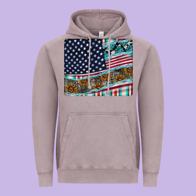 American Flag Mouse Pad Vintage Hoodie Designed By Cowhidedigitalart