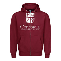 Burgundy Concordia University, St. Paul, apparel Zipper Hoodie - Craftify