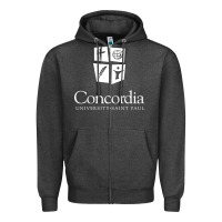 Charcoal Heather Concordia University, St. Paul, apparel Zipper Hoodie - Craftify