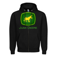 Black juan deere   the farmer   the gardener   the landscaper sweatshirt Zipper Hoodie - Craftify