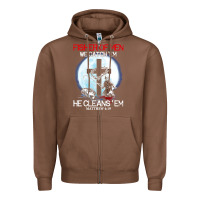 Chestnut fisher of men we catch  em he cleans  em matthew 4 19 Zipper Hoodie - Craftify