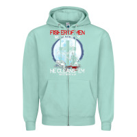 Seafoam fisher of men we catch  em he cleans  em matthew 4 19 Zipper Hoodie - Craftify