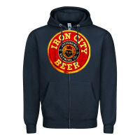 Navy #beer irons city Zipper Hoodie - Craftify
