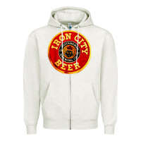 Oatmeal Heather #beer irons city Zipper Hoodie - Craftify