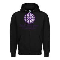 Black ST. CATHERINE UNIVERSITY Zipper Hoodie - Craftify