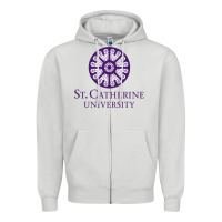 Dove Grey ST. CATHERINE UNIVERSITY Zipper Hoodie - Craftify