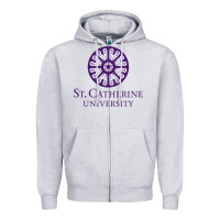 Heather Grey ST. CATHERINE UNIVERSITY Zipper Hoodie - Craftify
