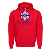 Red ST. CATHERINE UNIVERSITY Zipper Hoodie - Craftify
