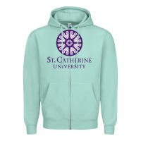 Seafoam ST. CATHERINE UNIVERSITY Zipper Hoodie - Craftify