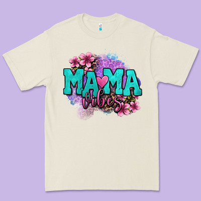 Mama Vibes Floral Premium Tee Designed By Oliviacreatesart