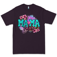 Plum mama vibes floral Premium Tee - OliviaCreatesArt