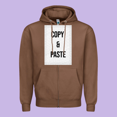 Copy Paste Zipper Hoodie Designed By Craftify