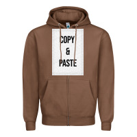 Chestnut Copy Paste Zipper Hoodie - Craftify