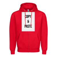Red Copy Paste Zipper Hoodie - Craftify