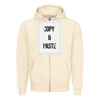 Sandshell Copy Paste Zipper Hoodie - Craftify
