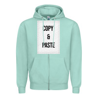 Seafoam Copy Paste Zipper Hoodie - Craftify