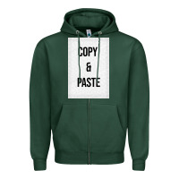 Sports Green Copy Paste Zipper Hoodie - Craftify