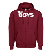 Burgundy The boys tv show Zipper Hoodie - Craftify