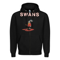 Black Swans Zipper Hoodie - Craftify