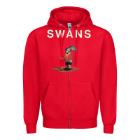 Red Swans Zipper Hoodie - Craftify