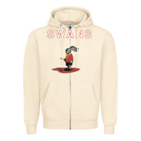 Sandshell Swans Zipper Hoodie - Craftify