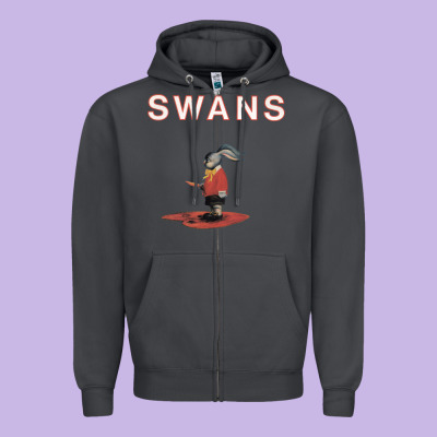 Swans Zipper Hoodie Designed By Craftify