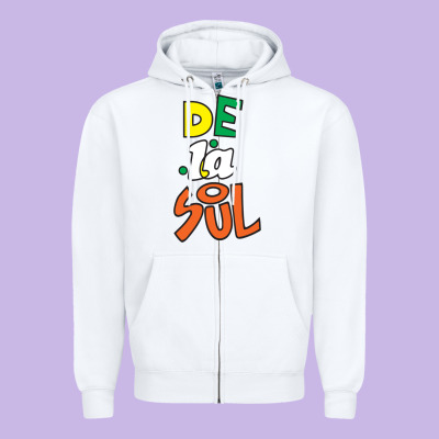 De La Soul Print Zipper Hoodie Designed By Craftify