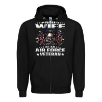 Black proud wife of an air force veteran military vet spouse gifts premium m Zipper Hoodie - Craftify