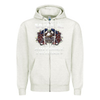 Oatmeal Heather proud wife of an air force veteran military vet spouse gifts premium m Zipper Hoodie - Craftify
