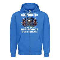 True Royal proud wife of an air force veteran military vet spouse gifts premium m Zipper Hoodie - Craftify