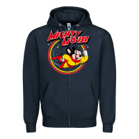 Navy the mighty mouse Zipper Hoodie - InspiraDesign