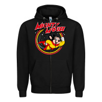 Black the mighty mouse Zipper Hoodie - InspiraDesign