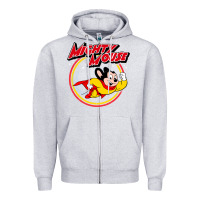 Heather Grey the mighty mouse Zipper Hoodie - InspiraDesign